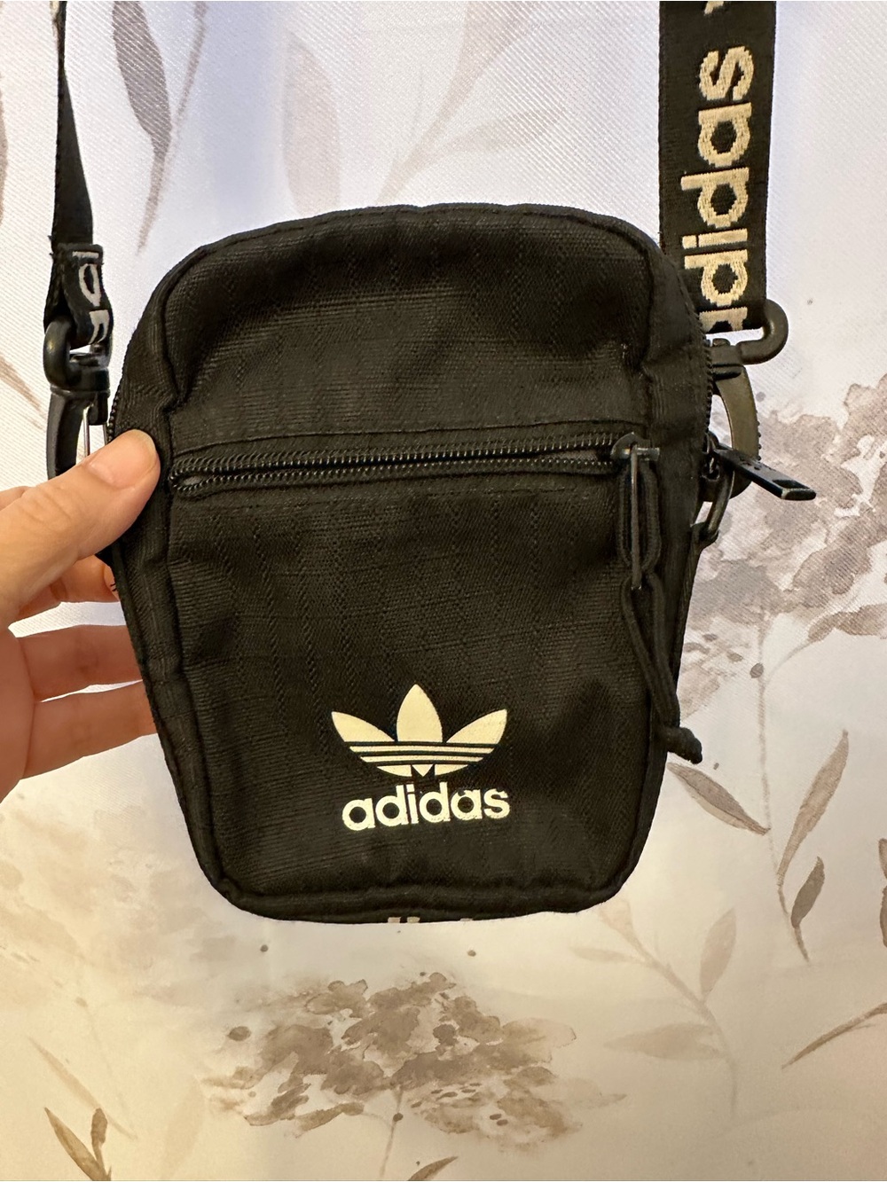 adidas Black Trefoil Mini Crossbody Pouch
